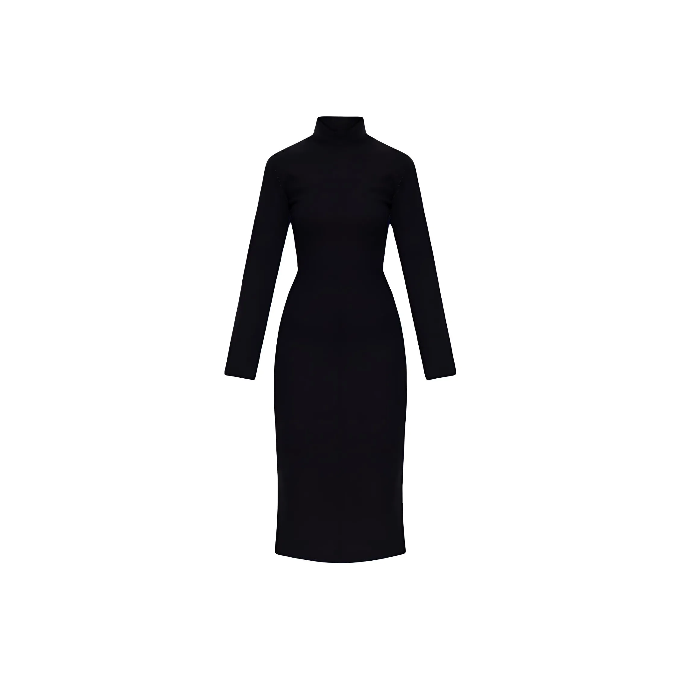 Bottega Veneta High Neck Knitted Midi Dress
