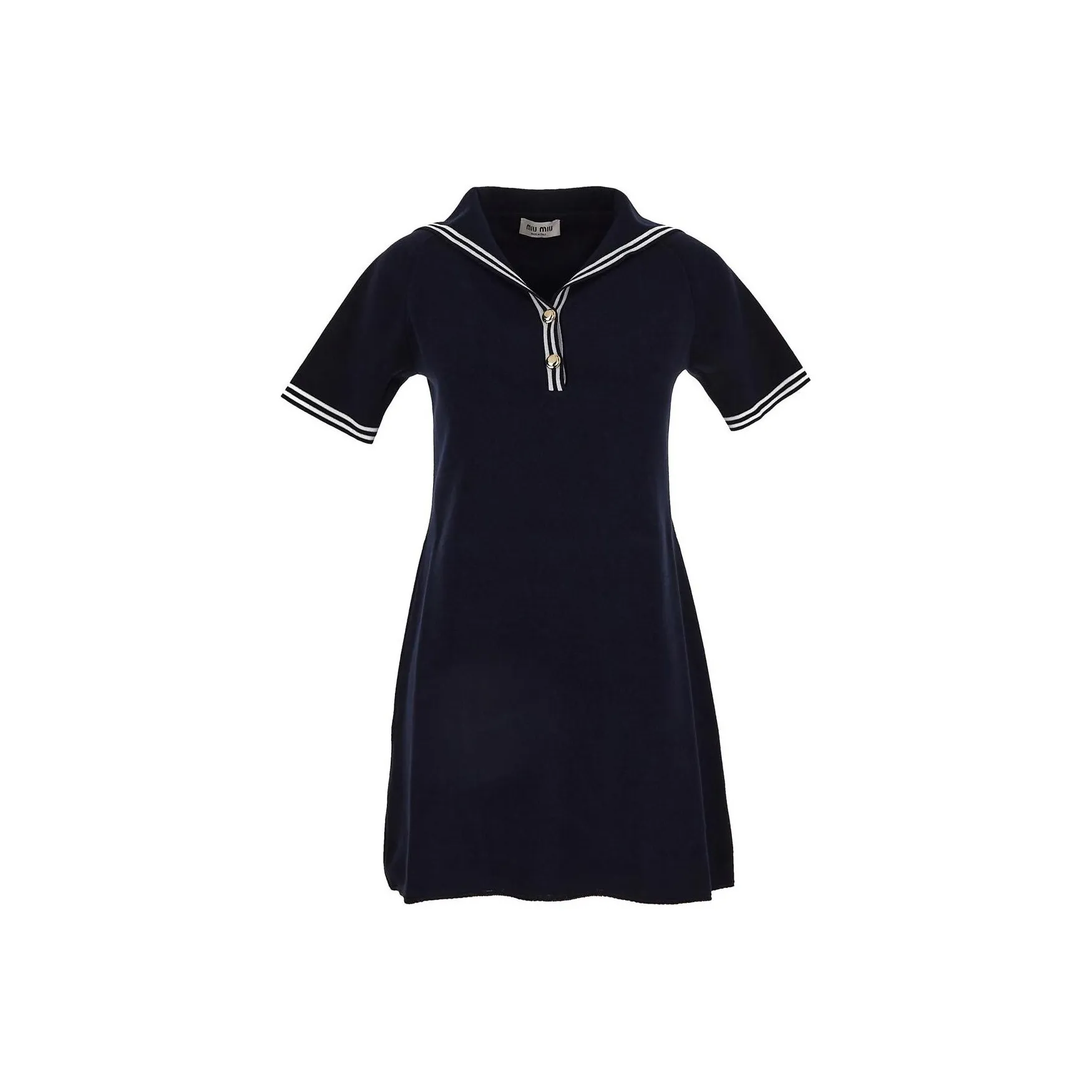MIU MIU Short Sleeved Dress Women's Blue