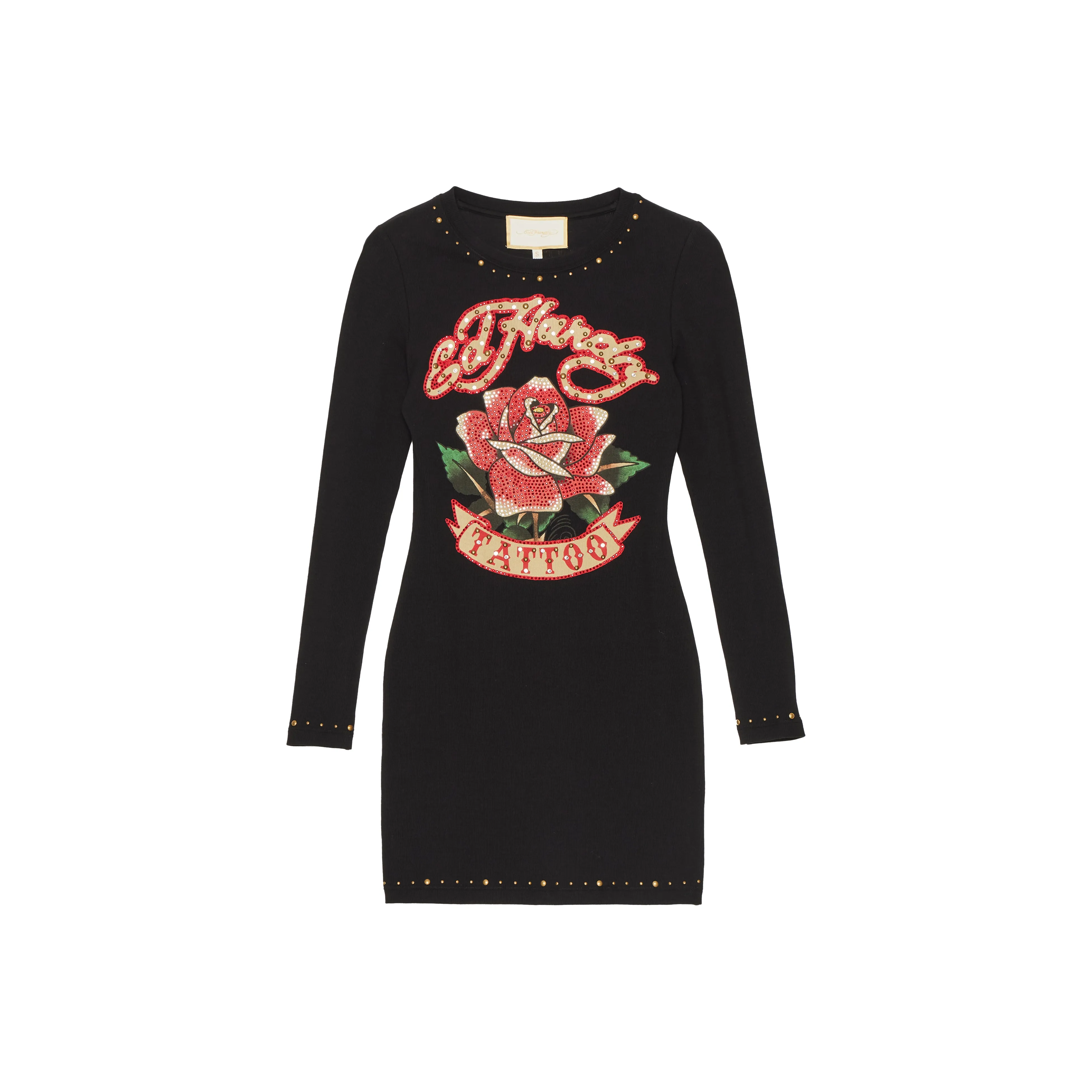 Ed Hardy Long Sleeved Dresses Women's Black