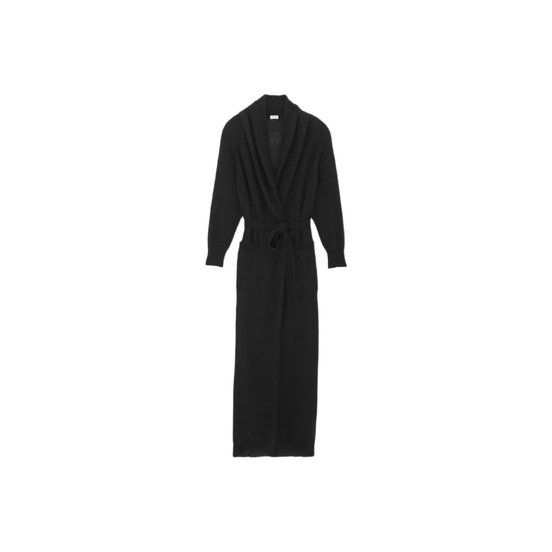 SAINT LAURENT Belted Long-Sleeved Cardigan