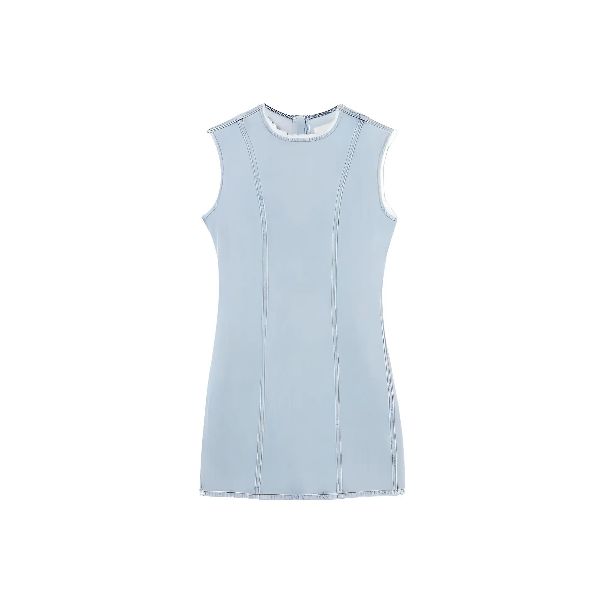 COS Без рукавов Платье Женское Светло-Синий