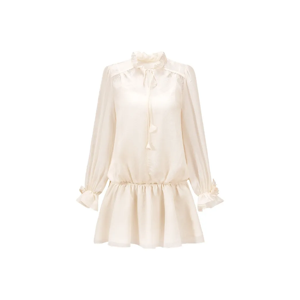 CHICHY CHICHY Size Sister Series Long Sleeved Dresses Women's Champagne