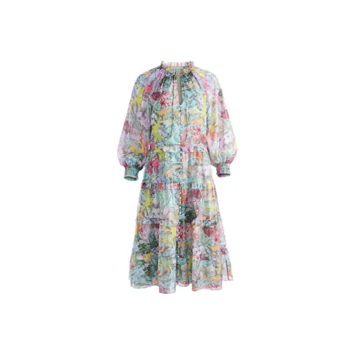 ALICE+OLIVIA Многоцветные Женские Длинные Платья с Рукавами