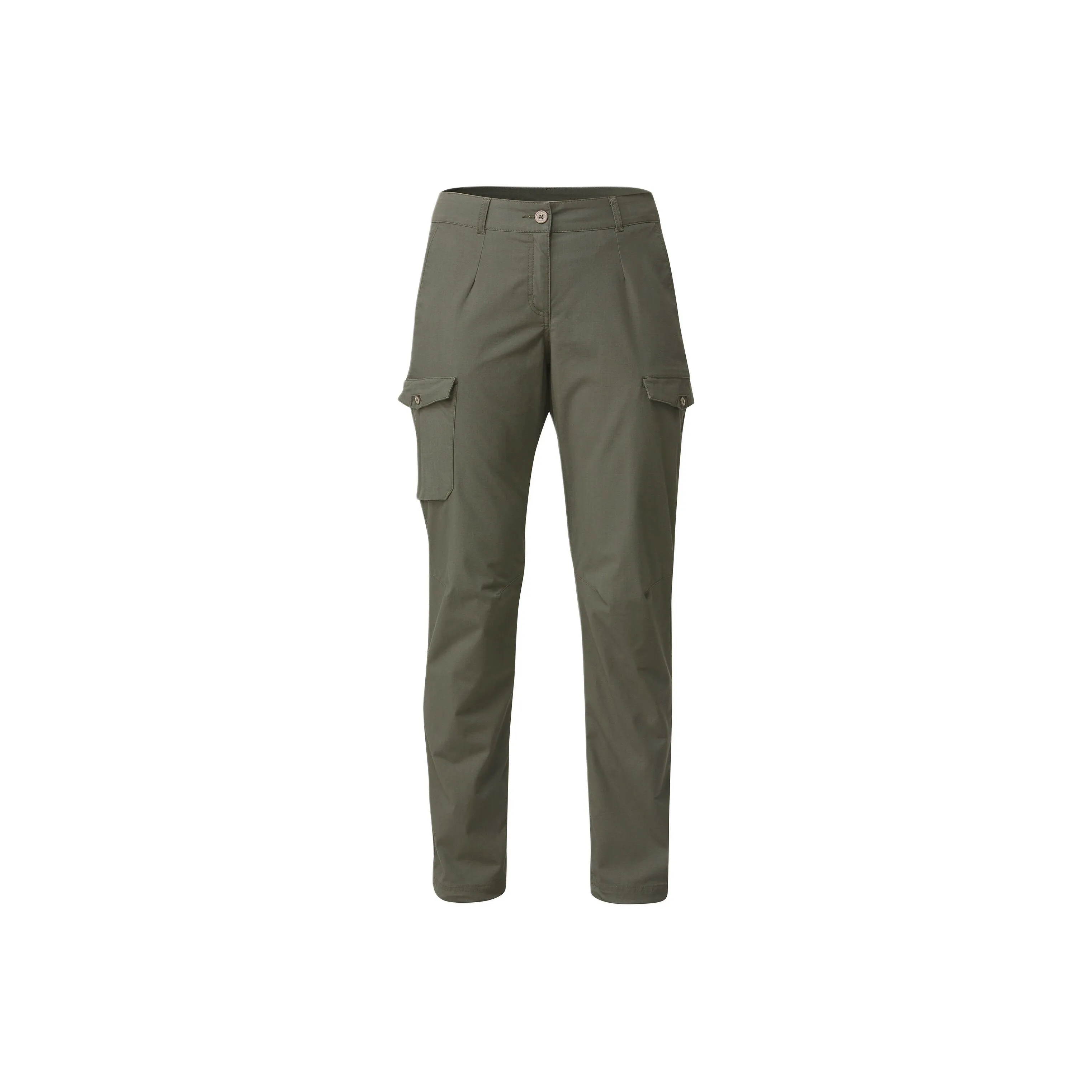DECATHLON FORCLAZ TRAVEL 100 Cargo pants Waisted Women's Khaki Green