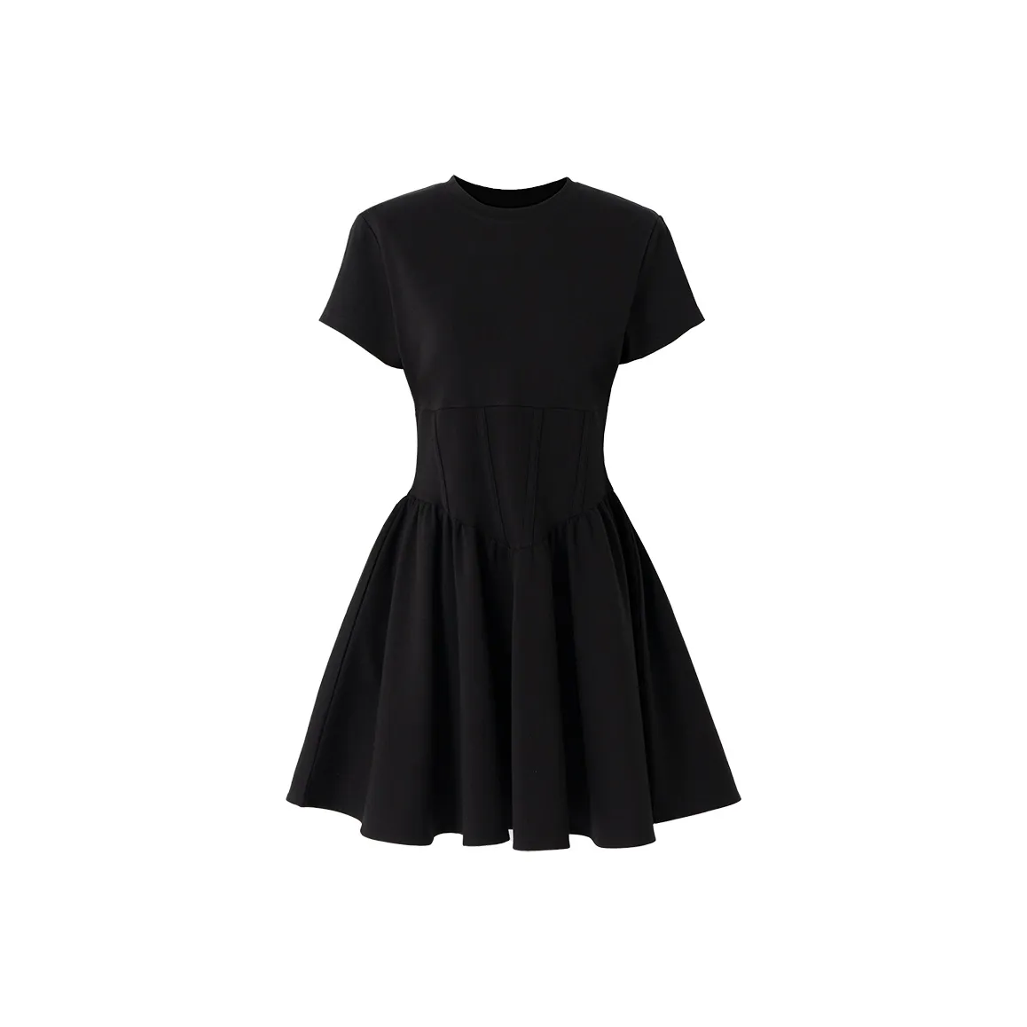 SOON FLOWER Короткий рукав Платье Женское Черное