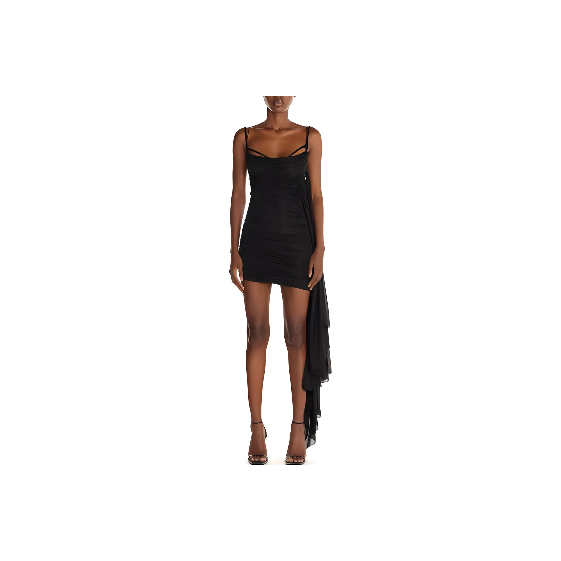 Mugler Open back Draped Minidress