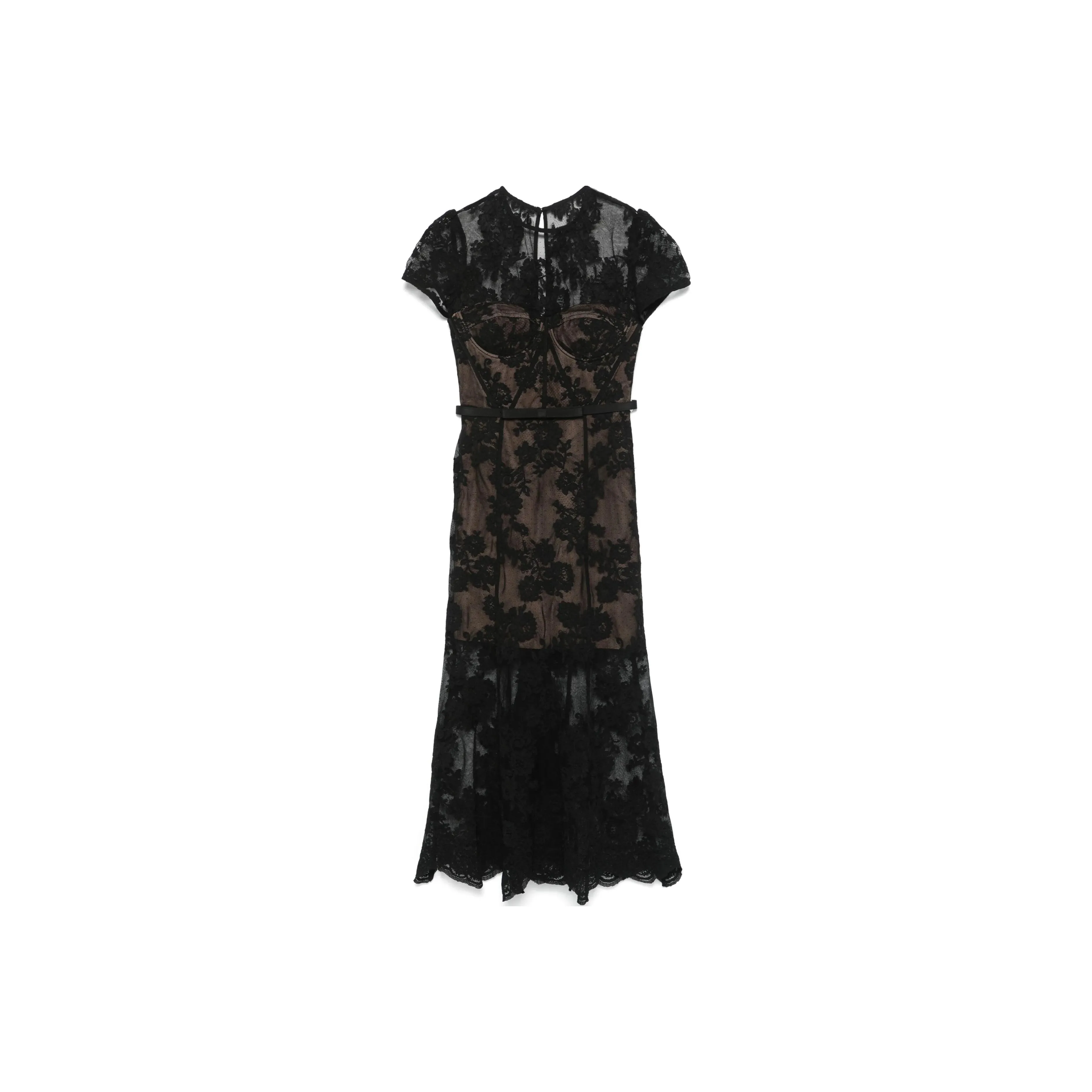 Self portrait Lace overlay Midi Dress