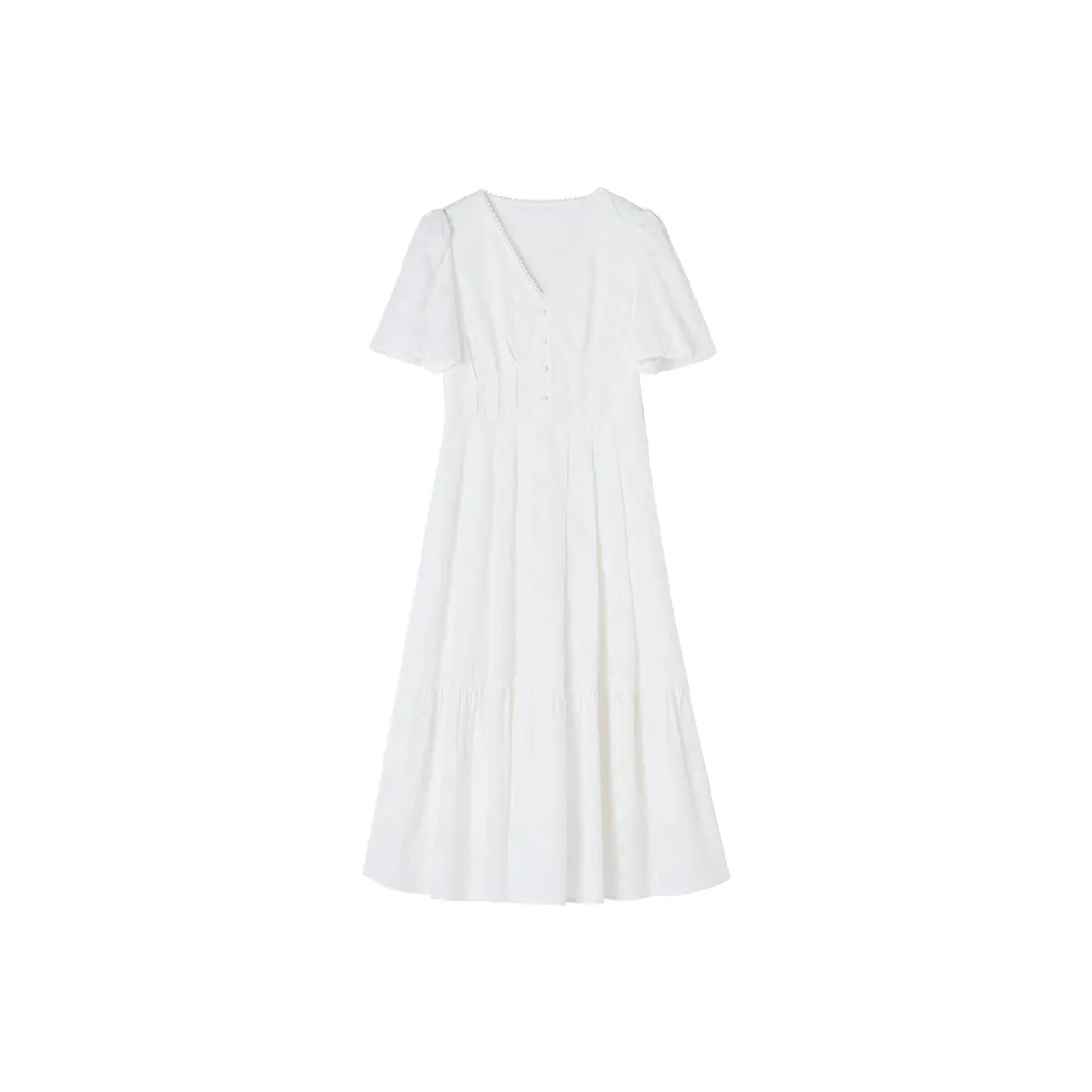 XIANGYING Short Sleeved Dress Women's White