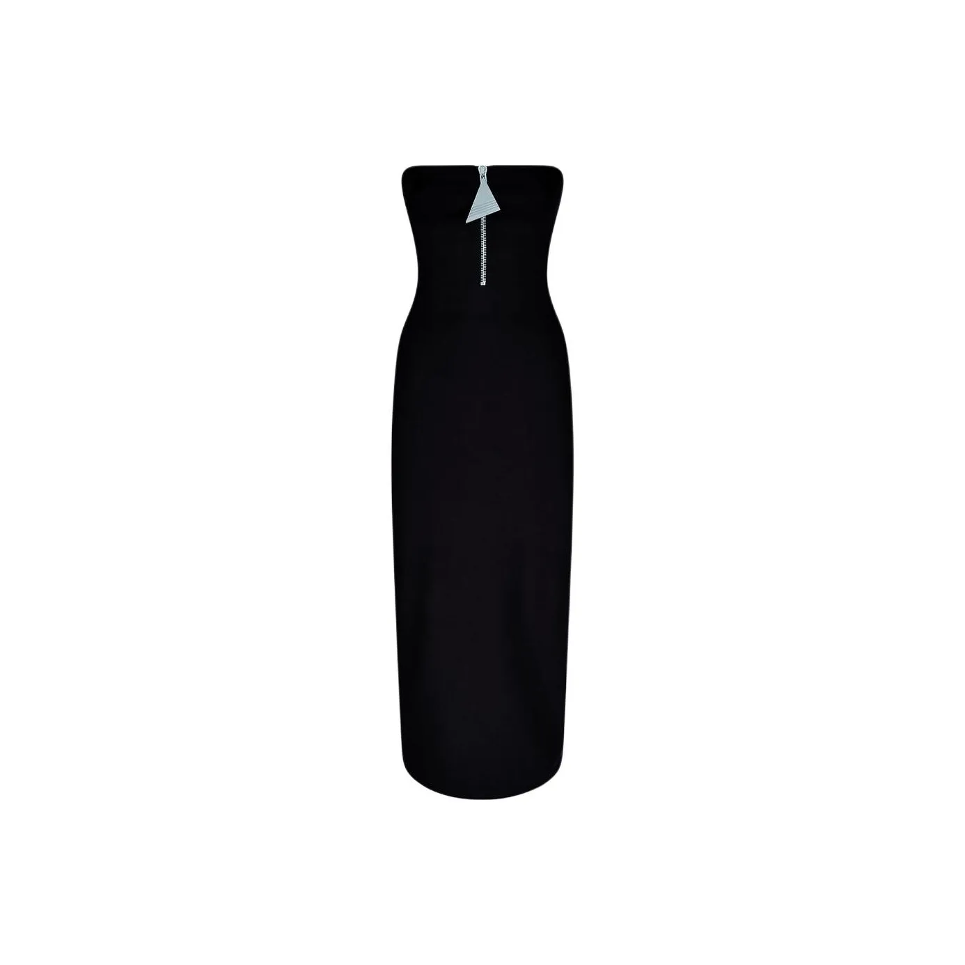 The Attico Zipped Strapless Midi Dress