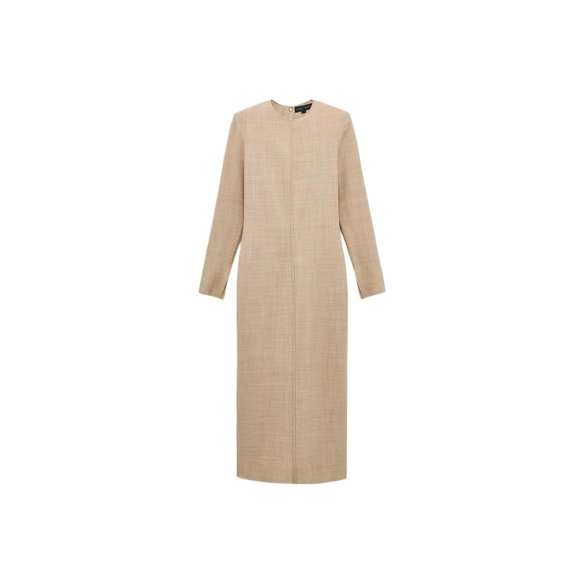 ZARA ZW Series Long Sleeved Dress Women's Beige