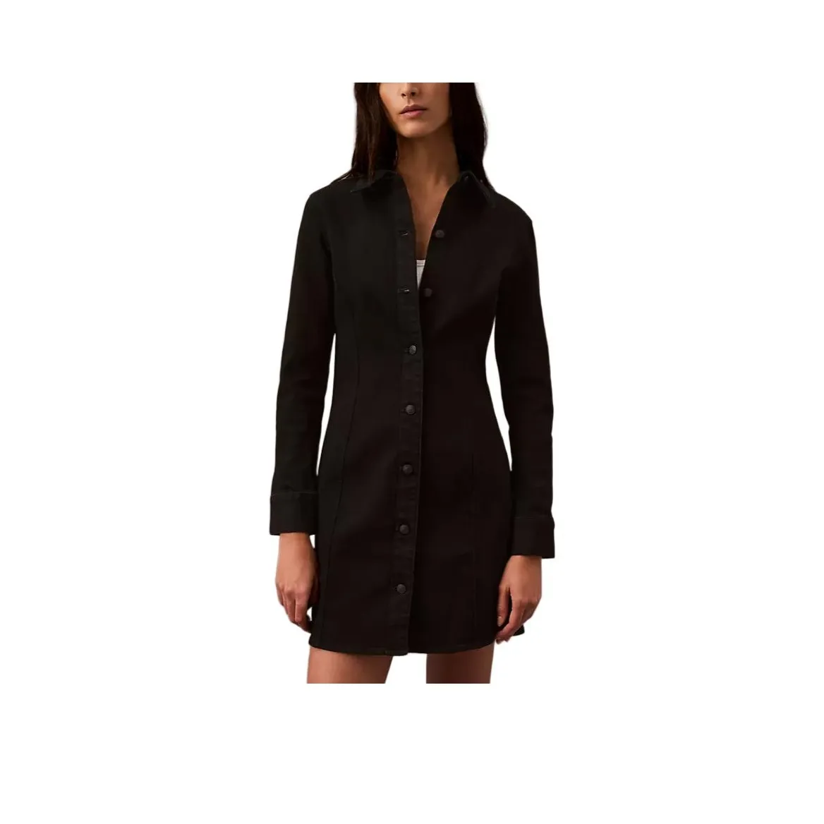 Calvin Klein Long-Sleeved Dresses Women's Black