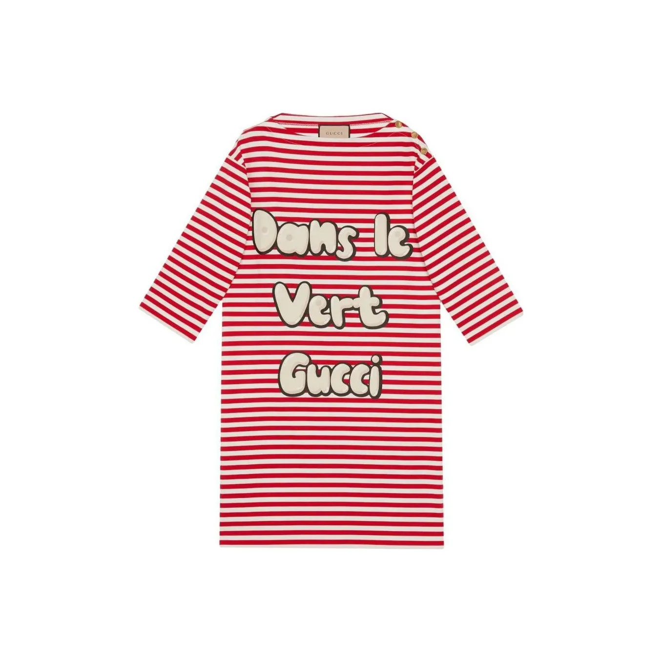 GUCCI Dans Le Vert Striped Longline Top