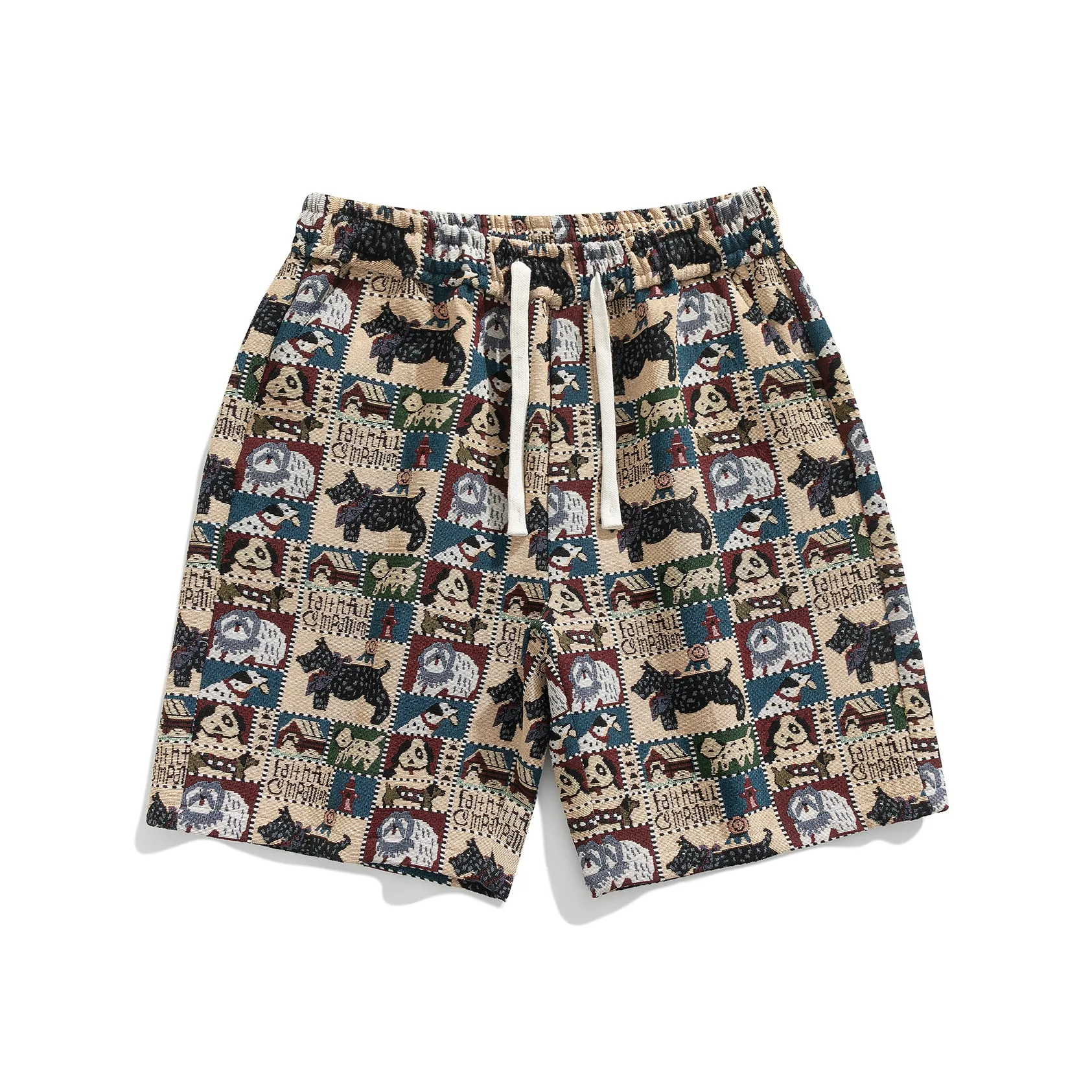 Mulinsen Casual Shorts Women's Embroidery Dog