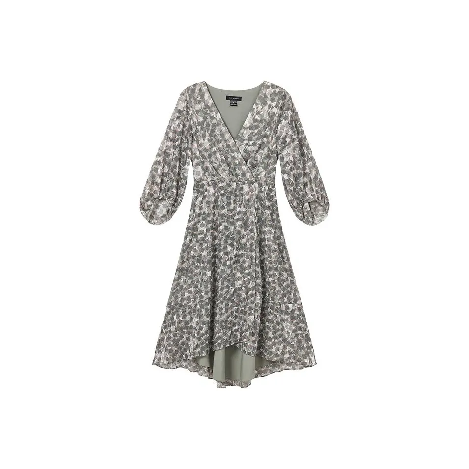 CLUB MONACO Long Sleeved Dresses Women's Gray Green