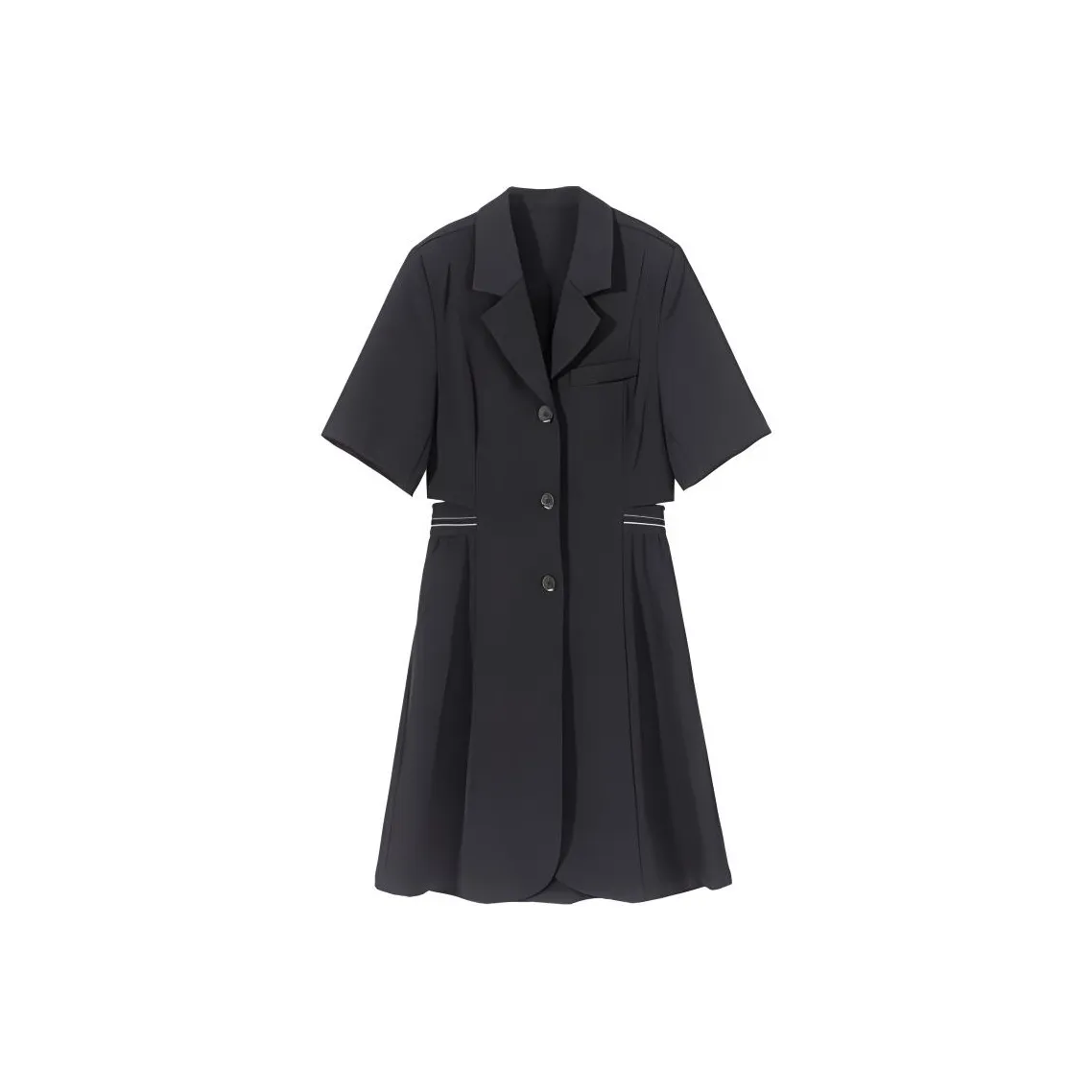 EICHITOO Короткое платье с короткими рукавами женское черное