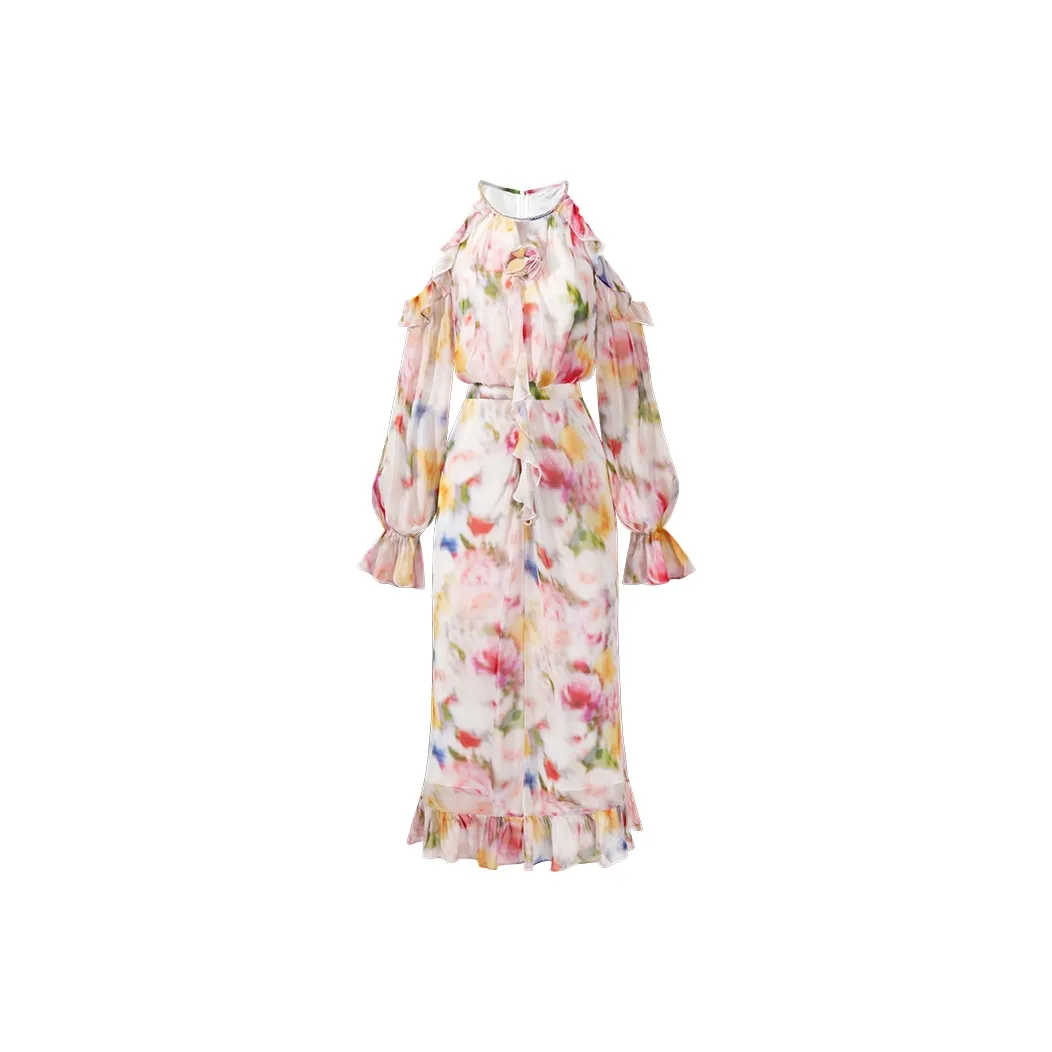 CHICHY CHICHY Size Sister Collection Long Sleeved Dress Women's Rainbow