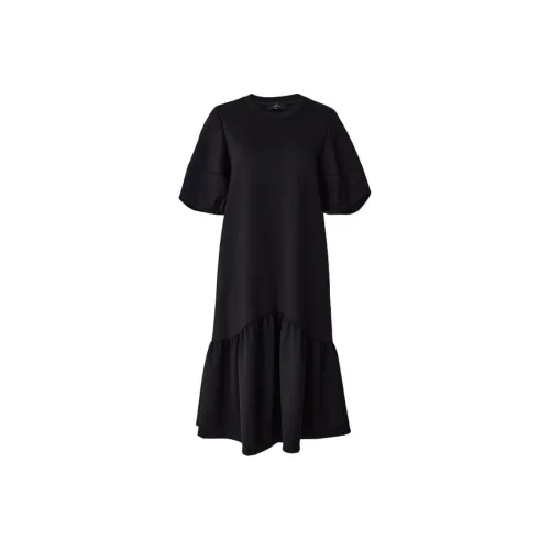 AUM Black Женские Короткие Платья с Рукавами