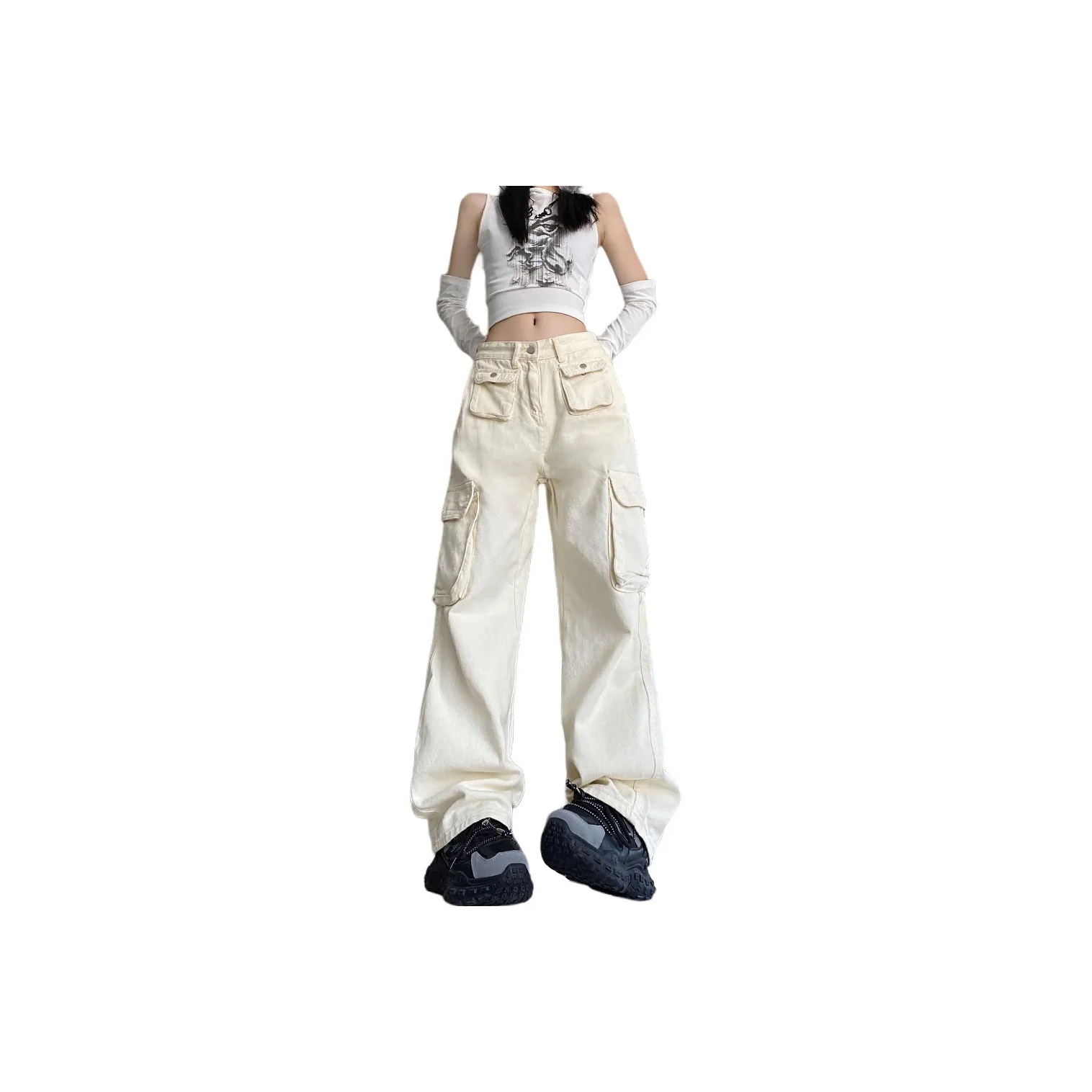 Concubine Zhu Cargo Pants Women's Ecru