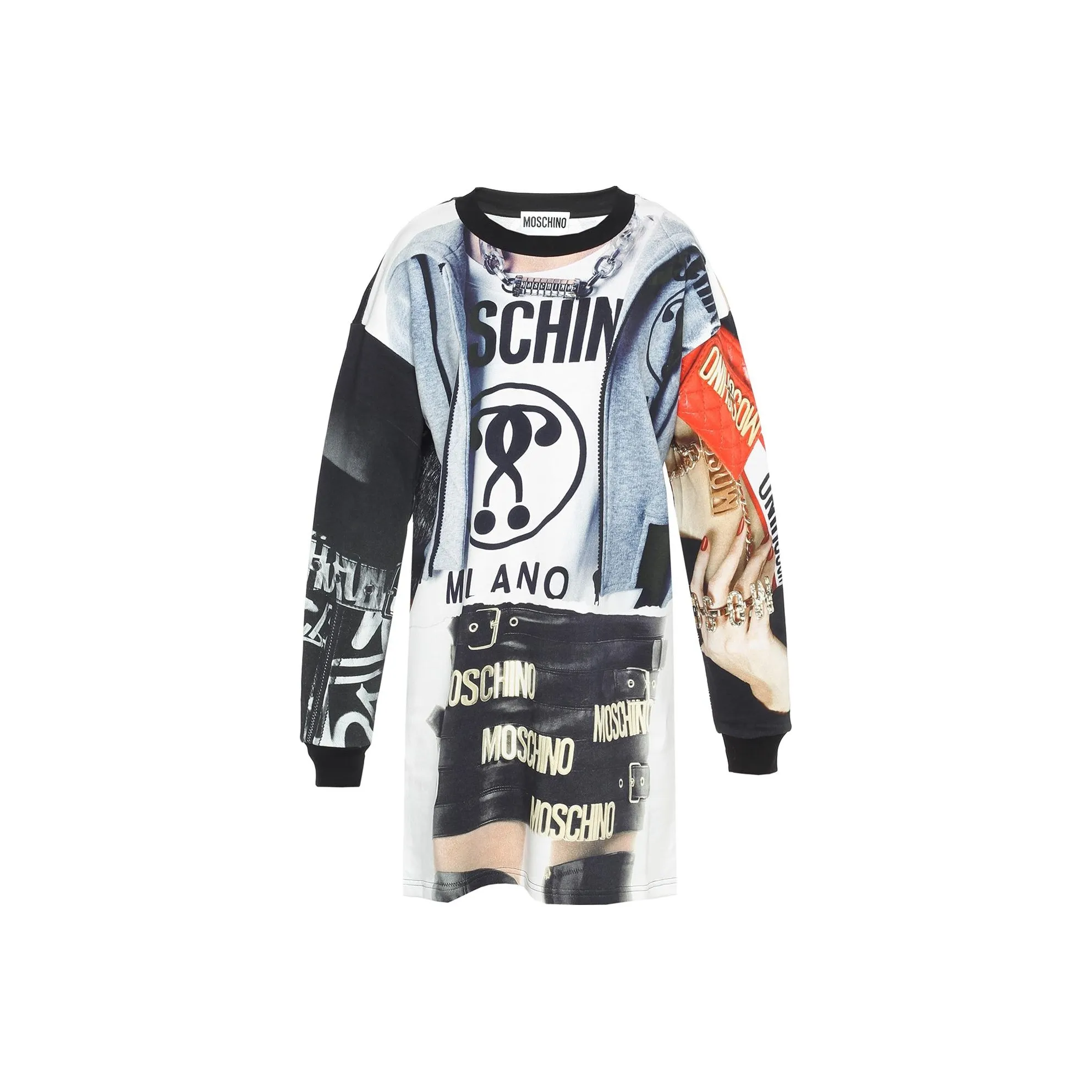 MOSCHINO Многоцветные Женские Длинные Платья с Рукавами