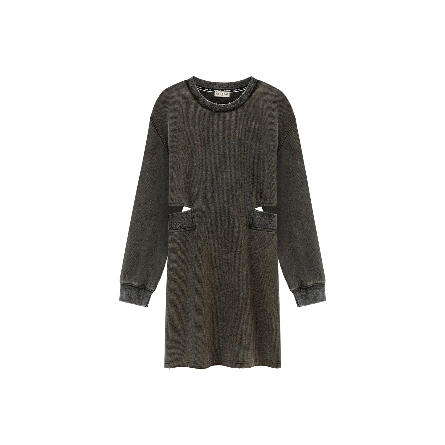 NO ONE ELSE Серый Женские Длинные Платья с Рукавами