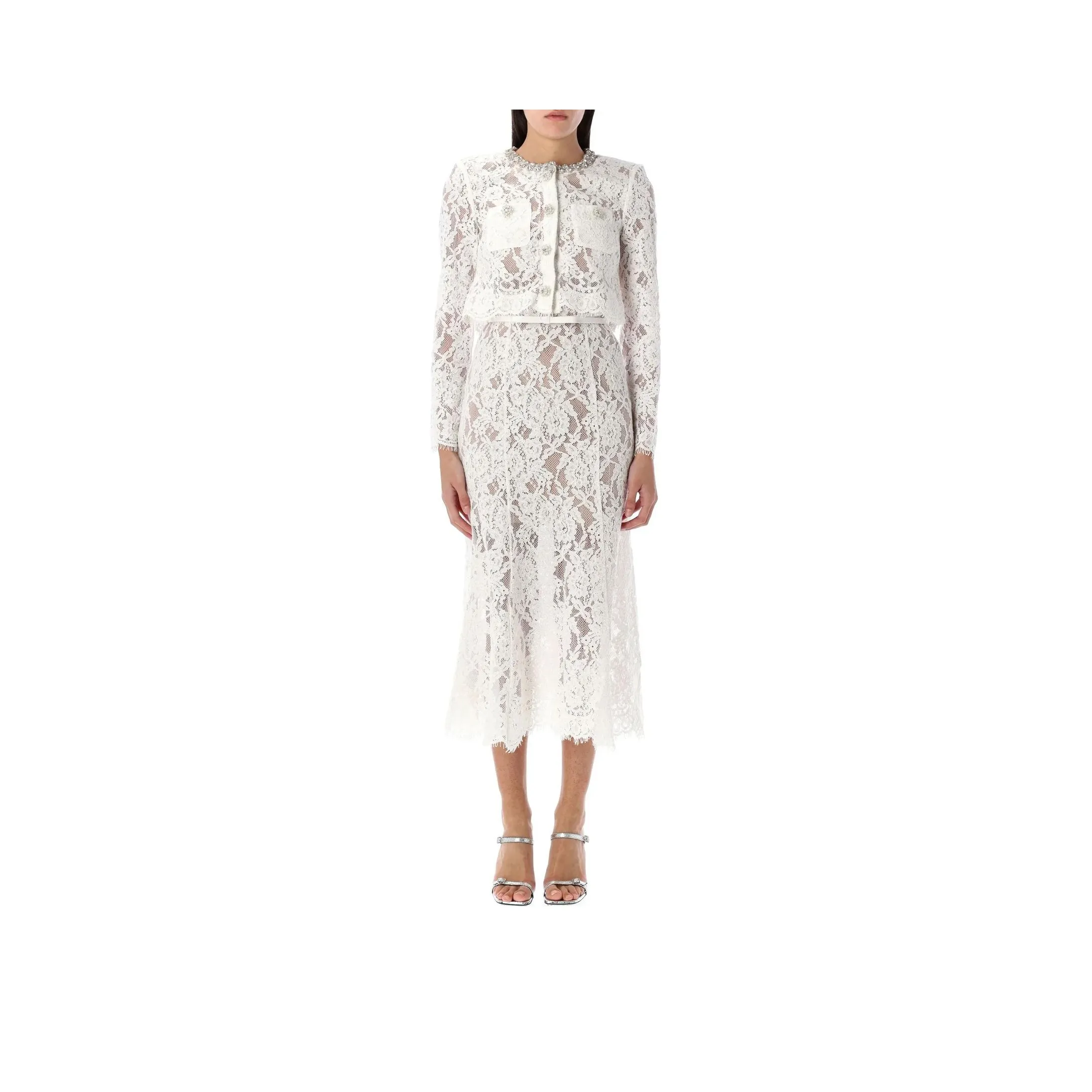 Self portrait Long Sleeved Dresses Women's White