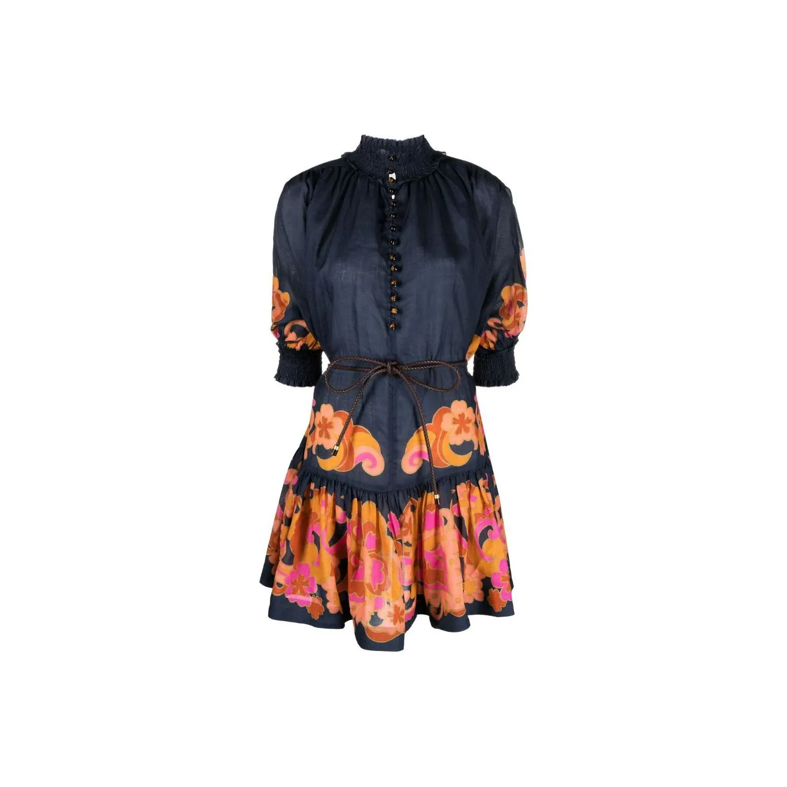 Zimmermann SS24 Short Sleeved Dress Women's Marine Blue