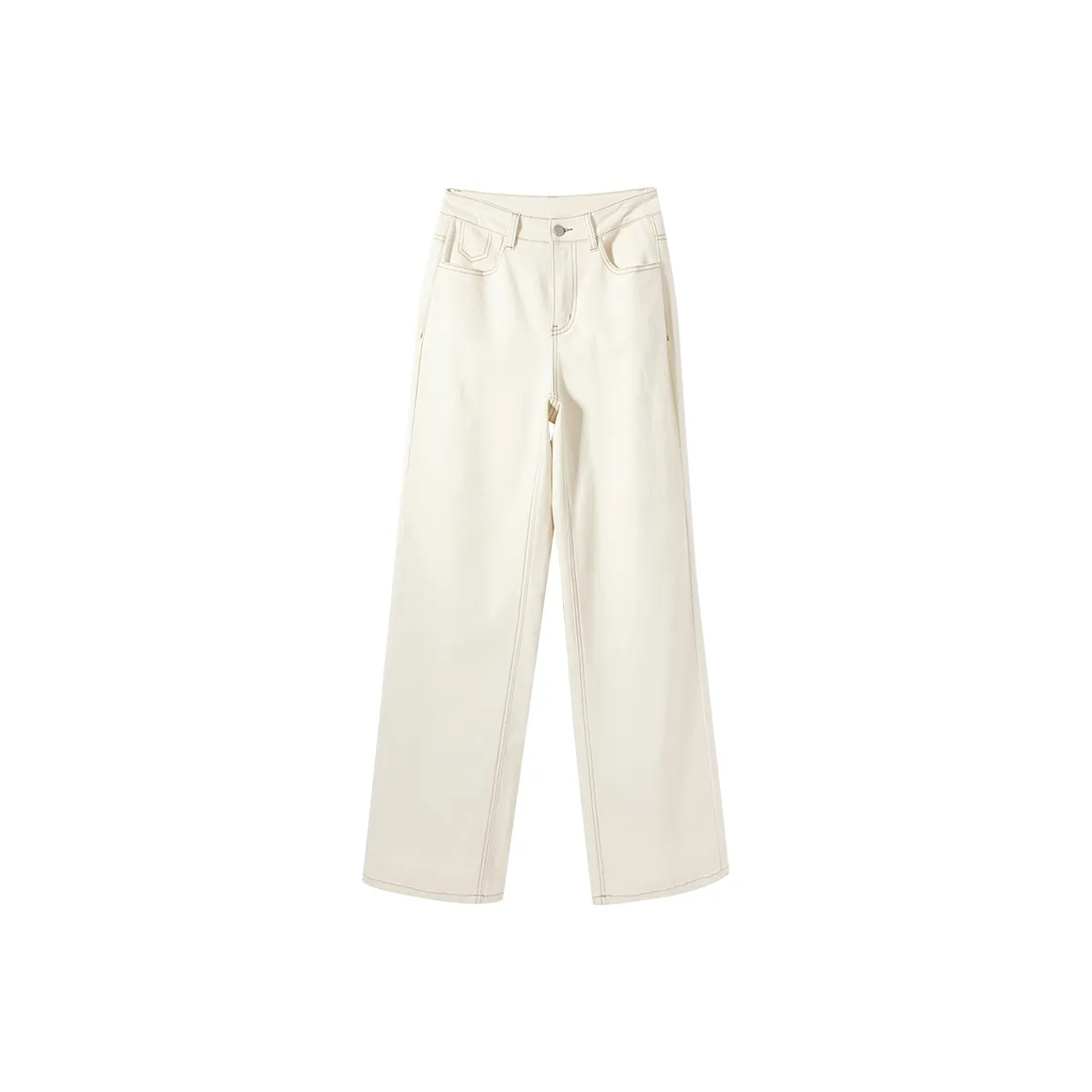 XIANGYING Jeans Women's Beige