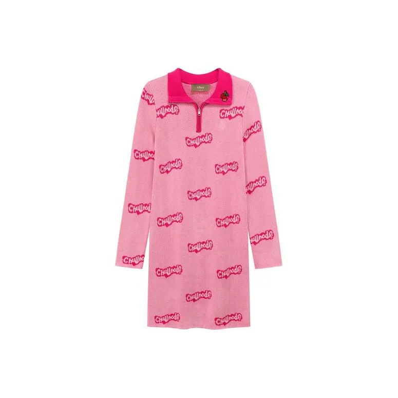CHUU Long Sleeved Dresses Women's Pink