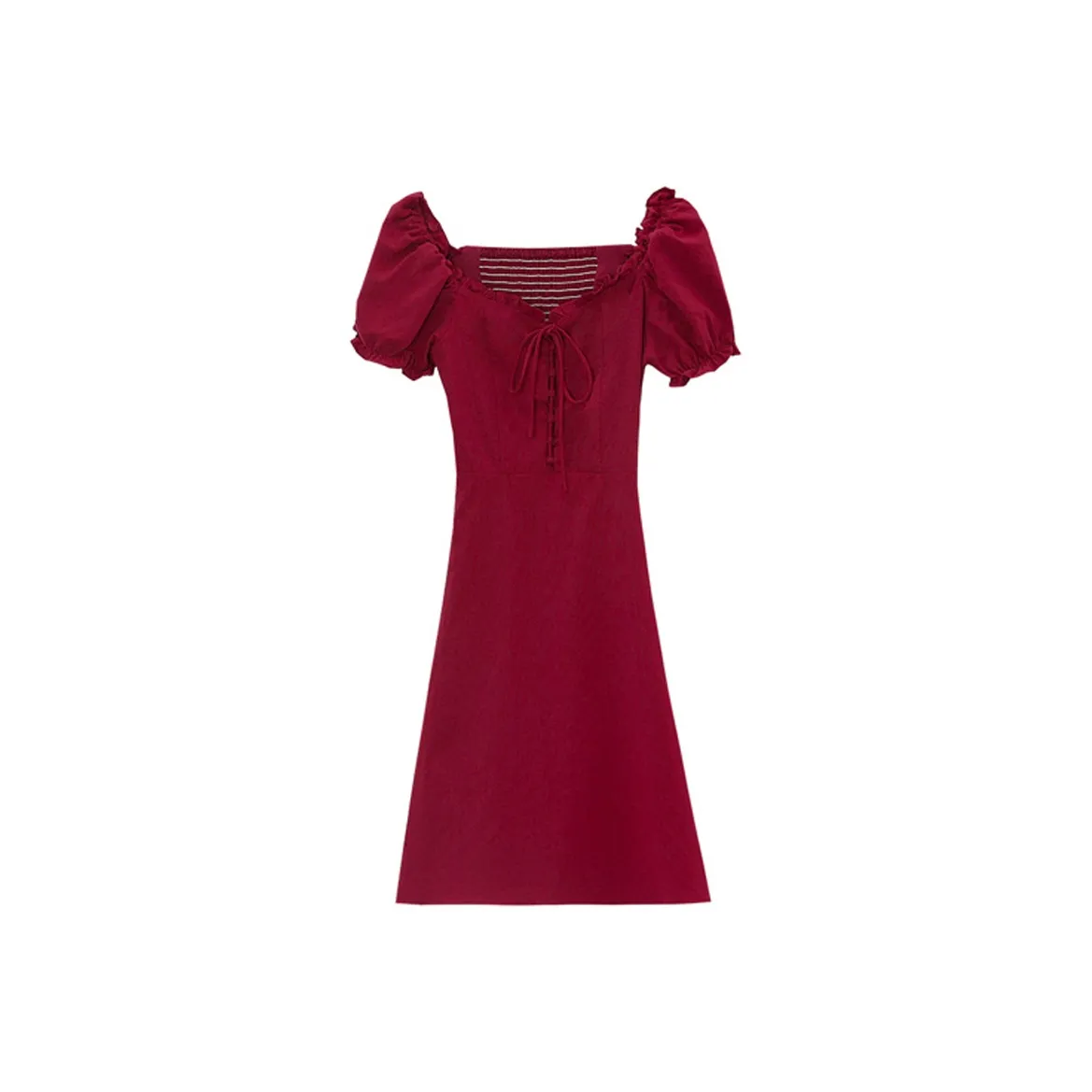 AFGGD Short Sleeved Dress Women's Red