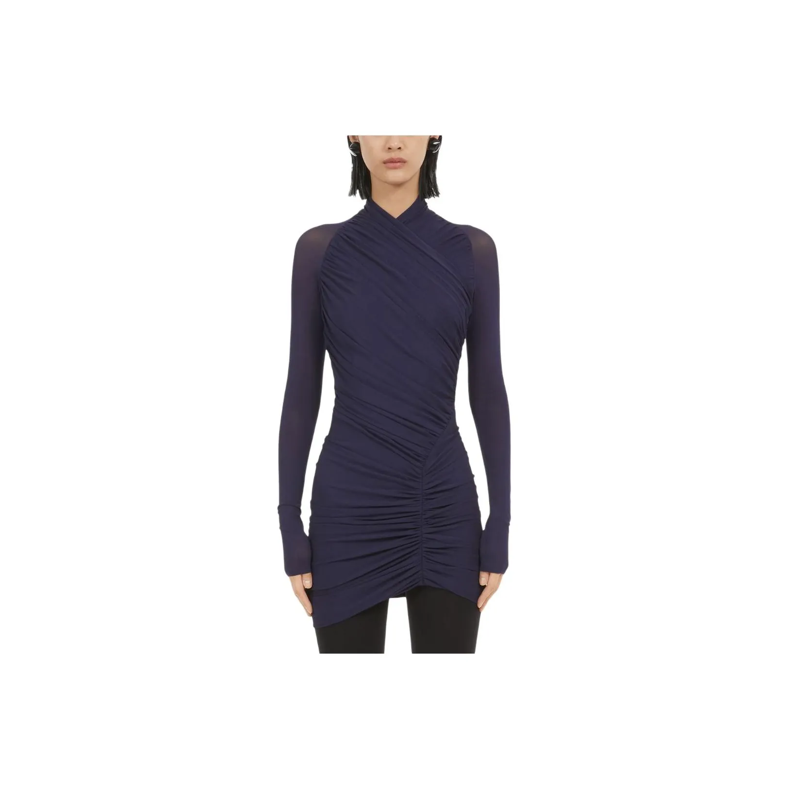 Ferragamo Ruched Long sleeve Minidress