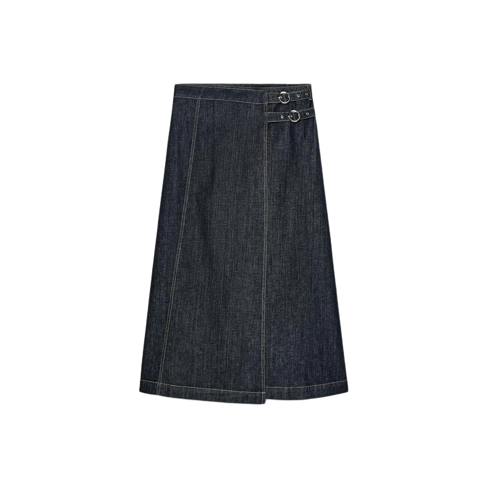 ZARA Denim Long Skirts Women's Blue