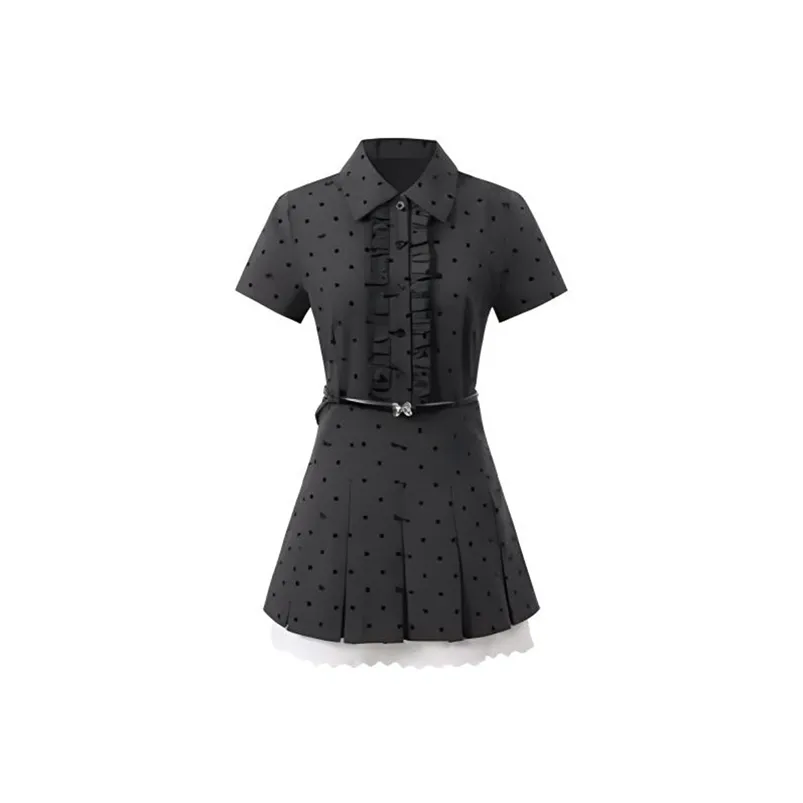 SYEEE WITH U Короткий рукав Платье Женское Серое