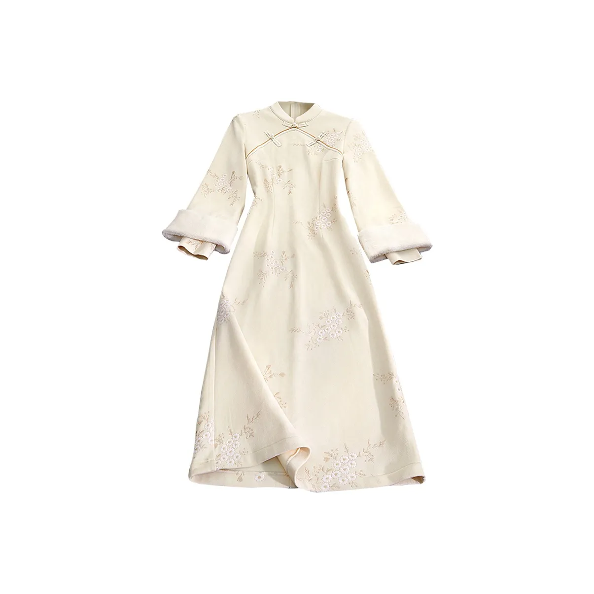 TOUCH Long Sleeved Dresses Women's Beige Apricot
