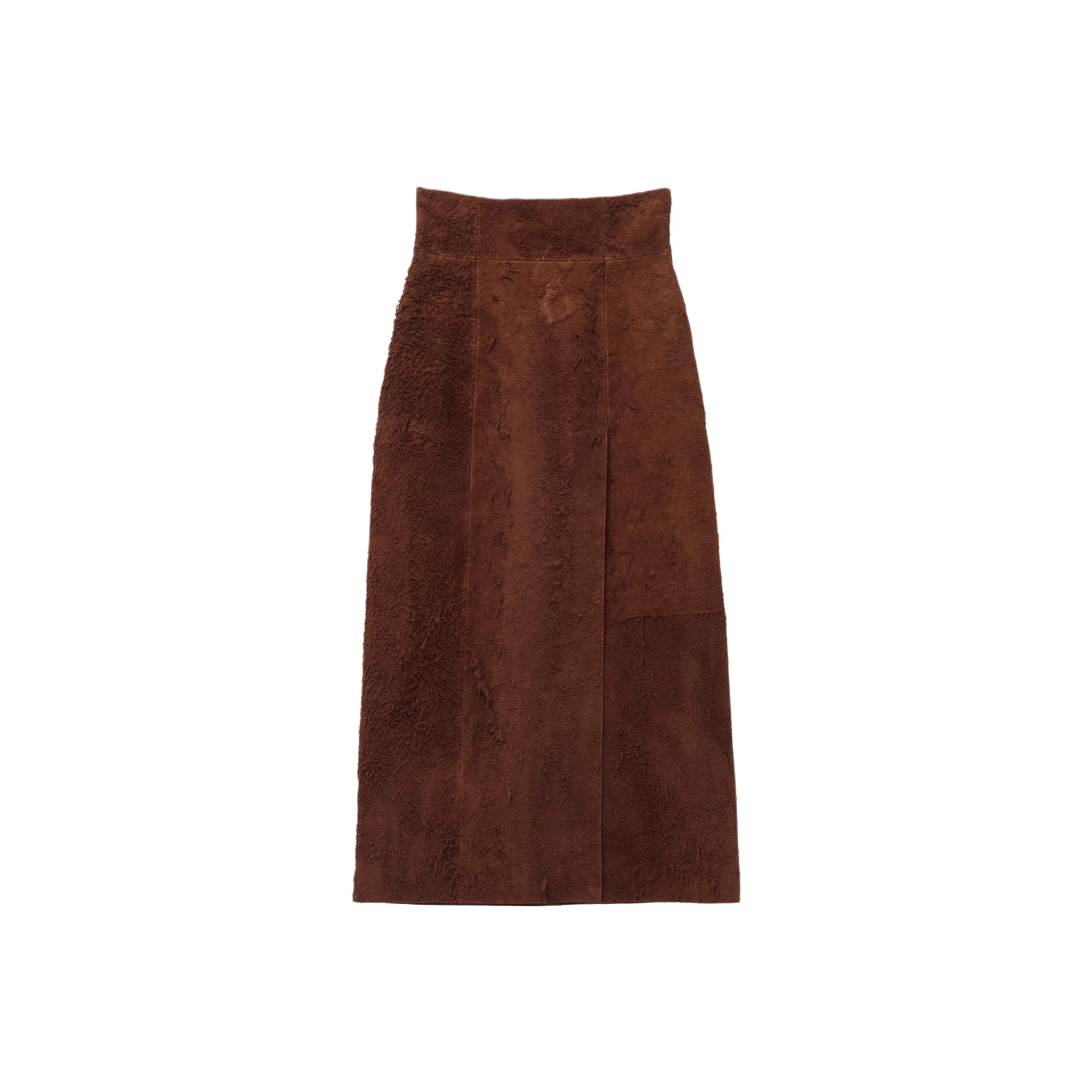 Alexander McQueen High Waist Front Slit Midi Skirt