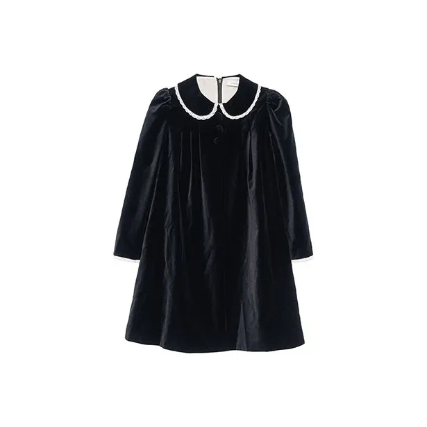 COACH Черное Женское Длинное Платье с Рукавами