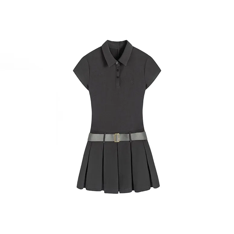 7 SEVFUN Короткий рукав Платье Женское Темно-серый