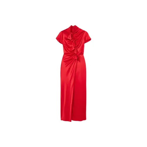 SALONI Red Женские Короткие Платья с Рукавами