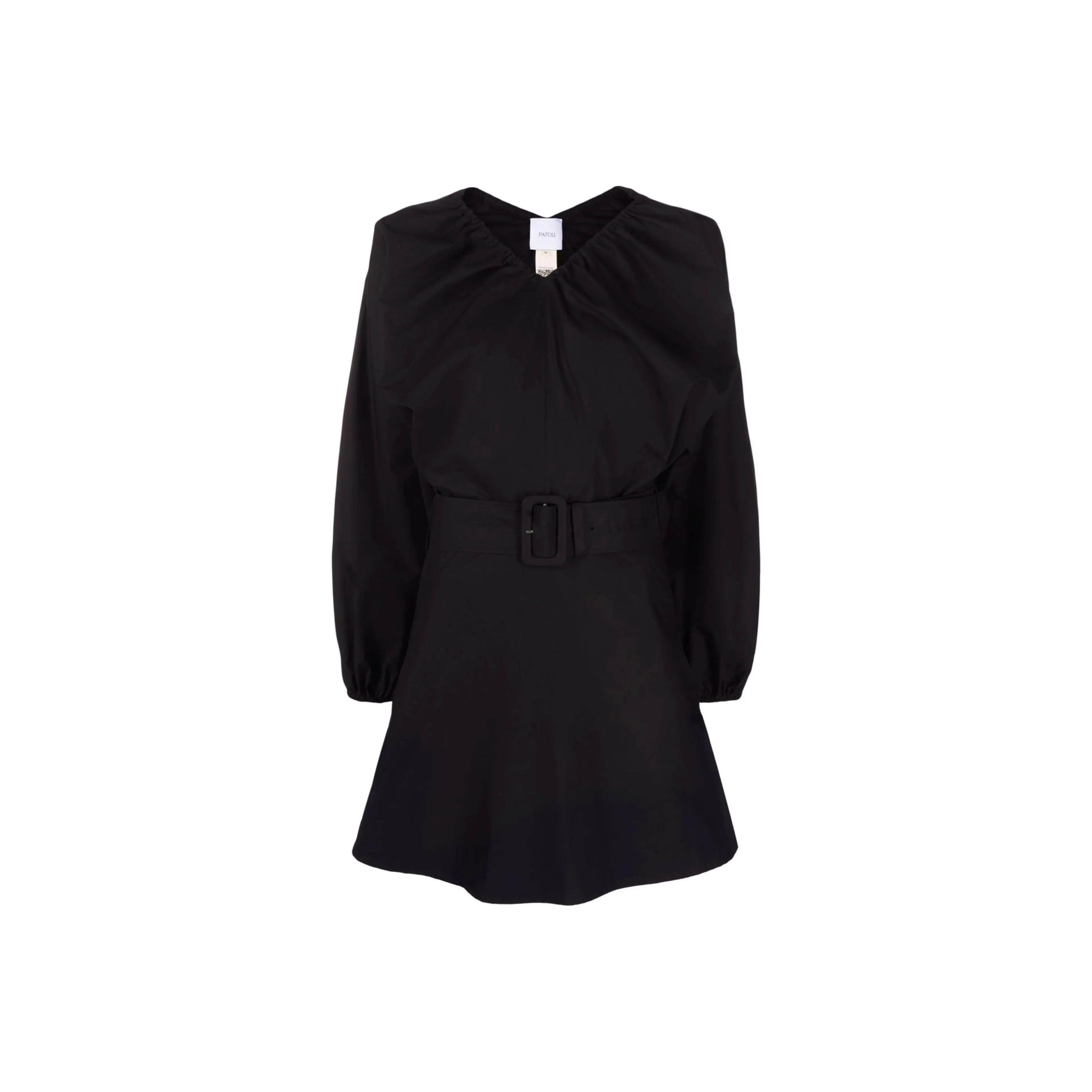 Patou Balloon sleeve Belted Mini Dress