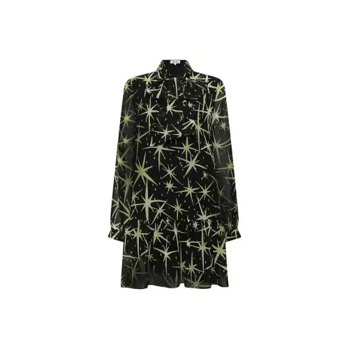 Diane von Furstenberg Многоцветные Женские Длинные Платья с Рукавами