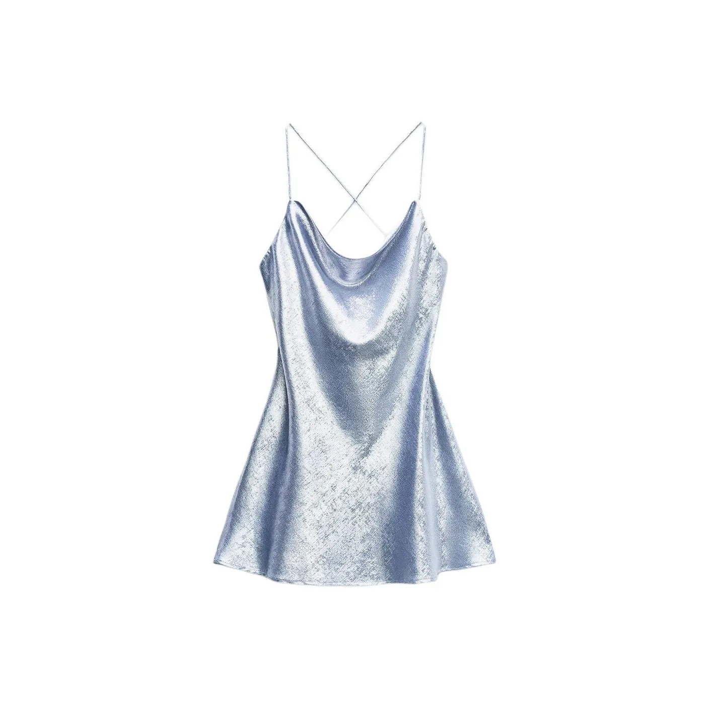 ZARA Slip Dress Women's Light Blue