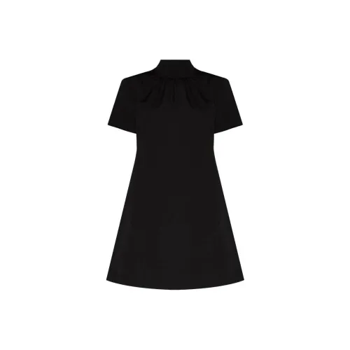 Staud Black Женские Короткие Платья с Рукавами