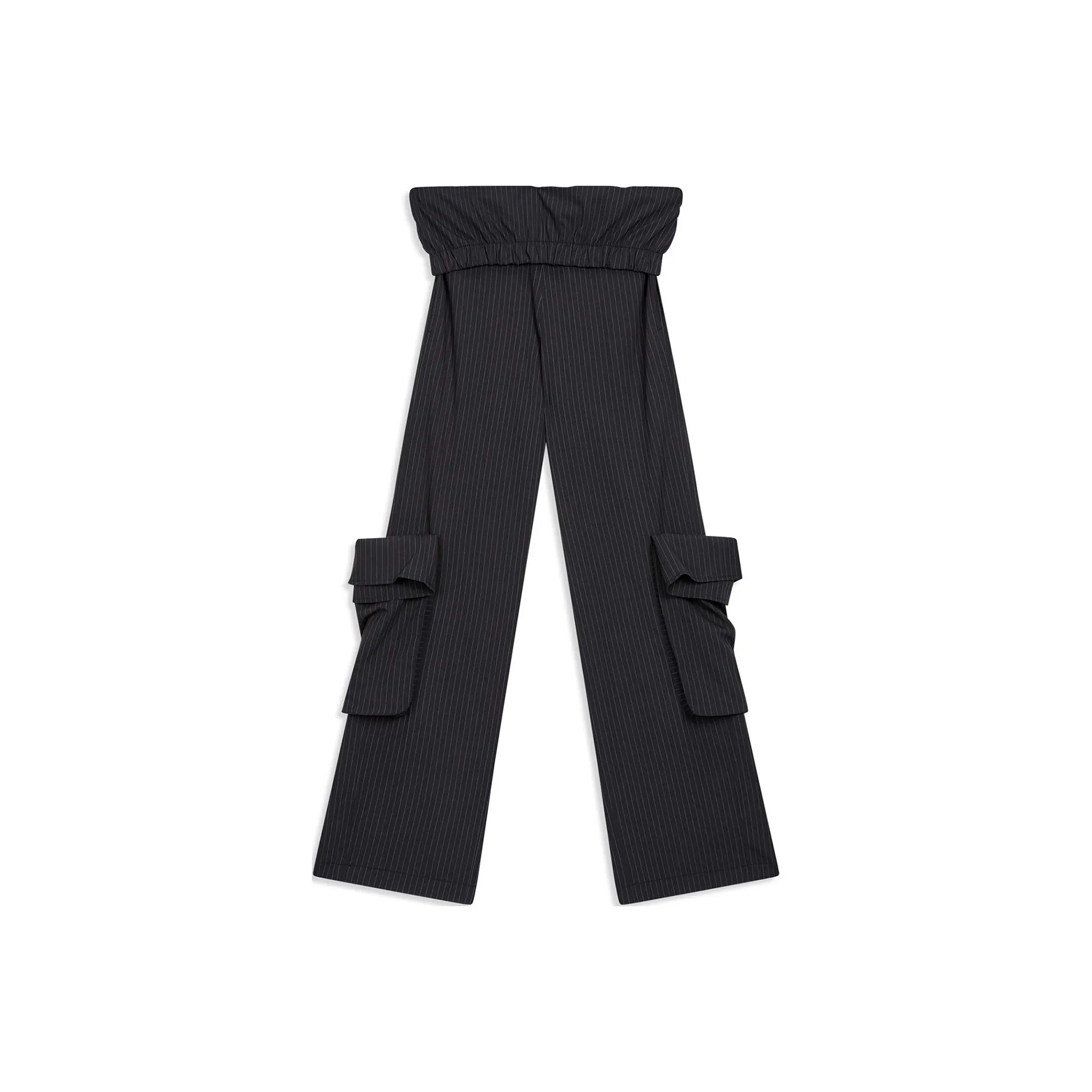 Open Yy STRIPE ROLLED WAIST CARGO PANTS Cargo Pants Women's NAVY/Marine Blue
