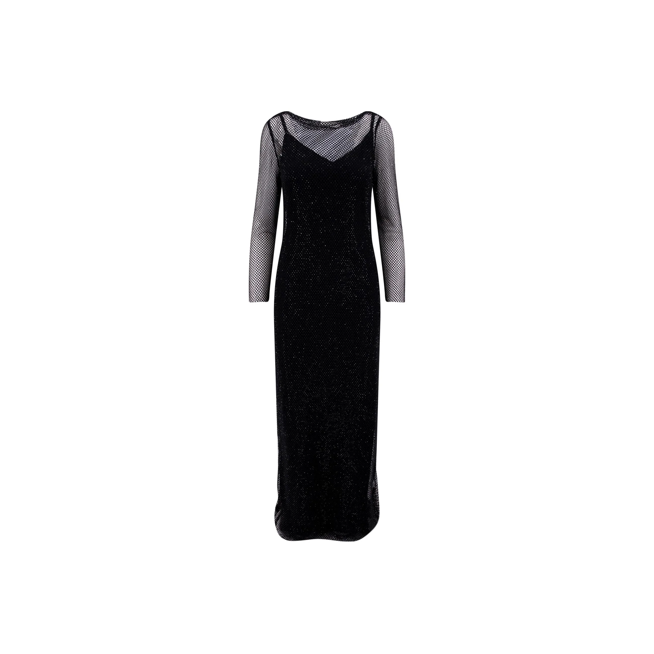 Max Mara Layered Long Sleeved Maxi Dress