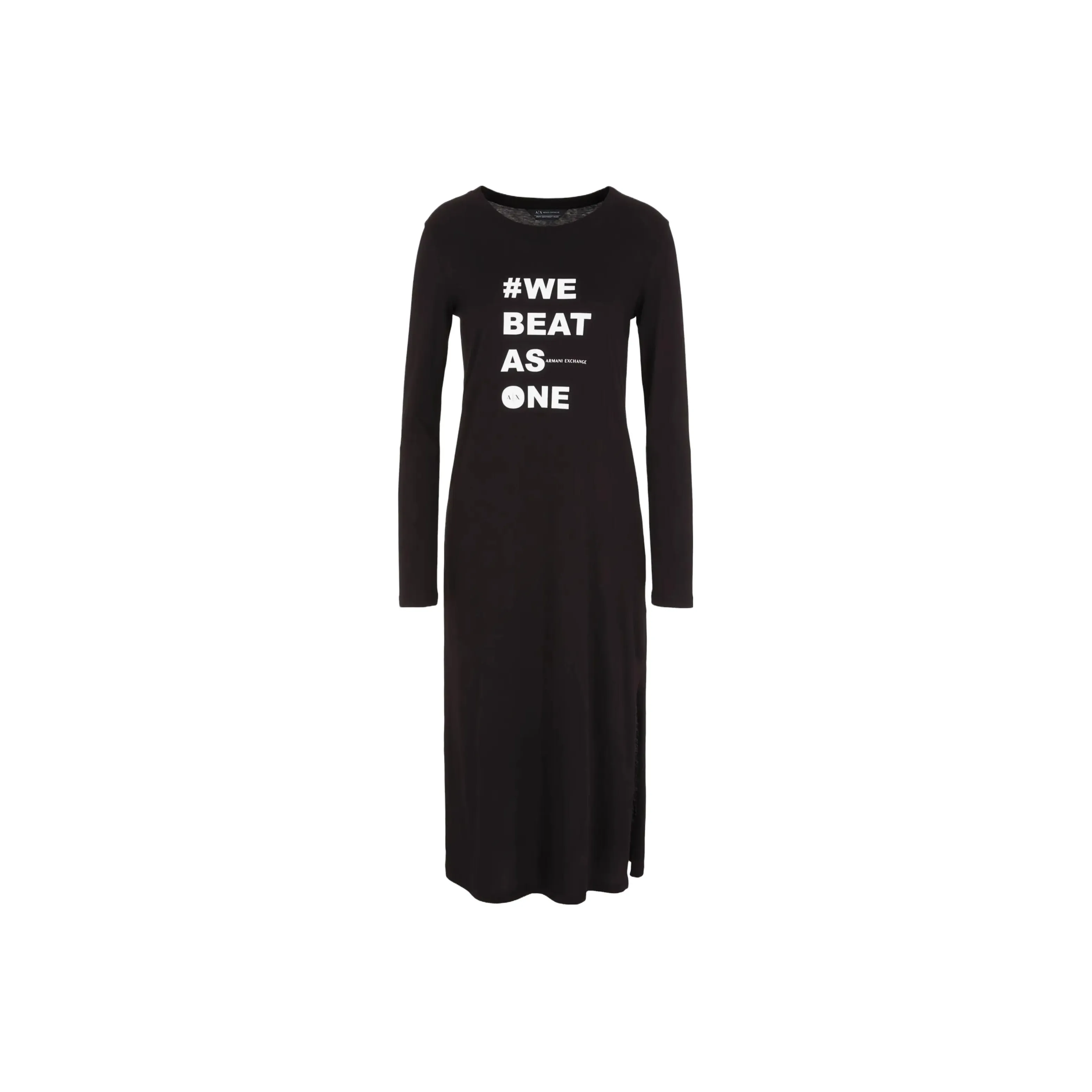 ARMANI EXCHANGE Черное Женское Длинное Платье с Рукавами