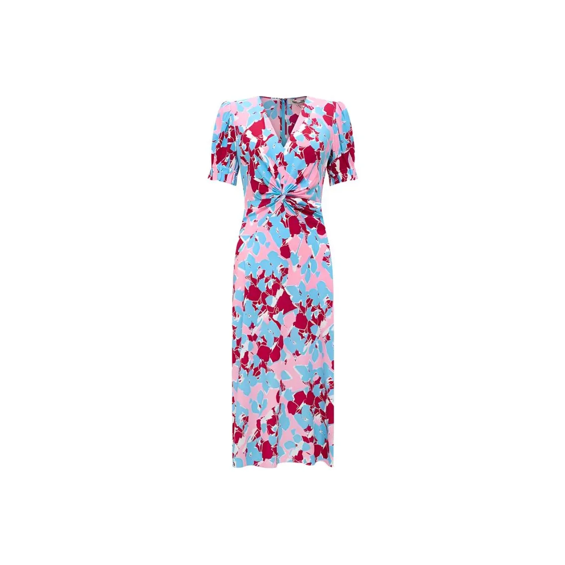 DVF Diane Von Furstenberg SS24 Short Sleeved Dress Women's Cherry Blossom Pink