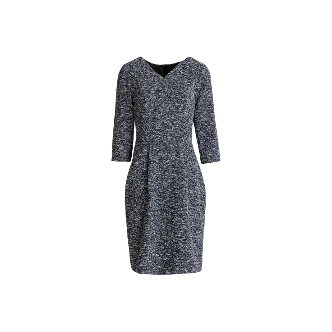 LIZZY Длинное платье с длинными рукавами женское темно-синий