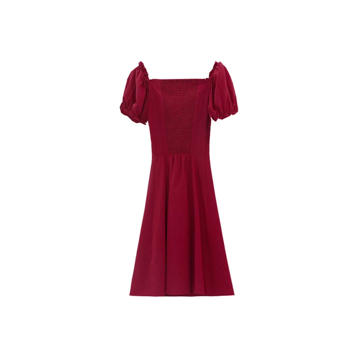 JOSR Короткий рукав Платье Женское Красное