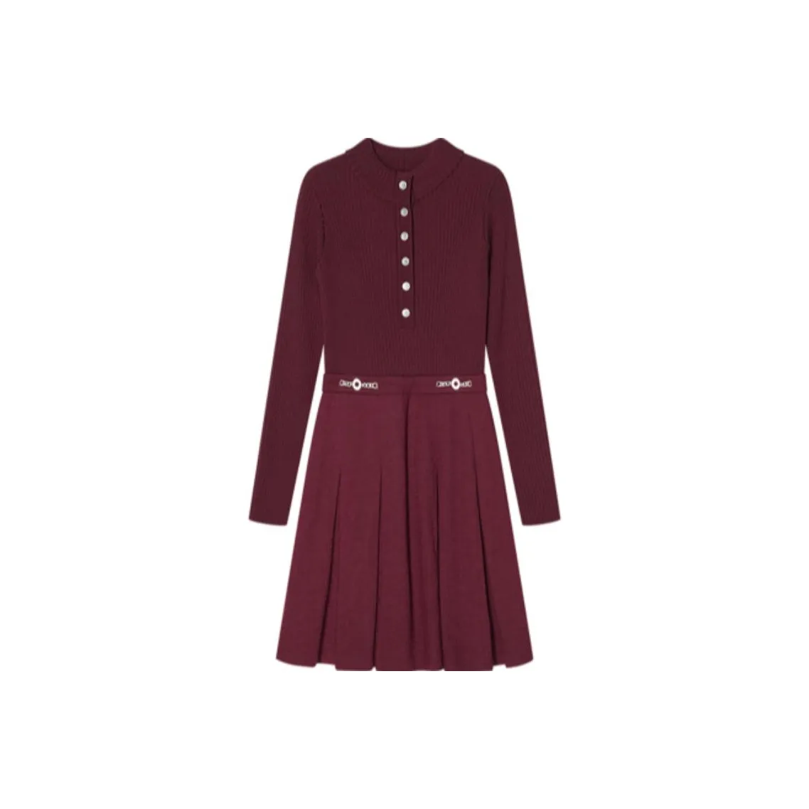 Goodland Long Sleeved Dresses Women's Burgundy Rose