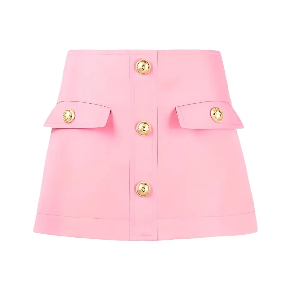 BALMAIN Short Low Rise Gdp Skirt 'Rose'