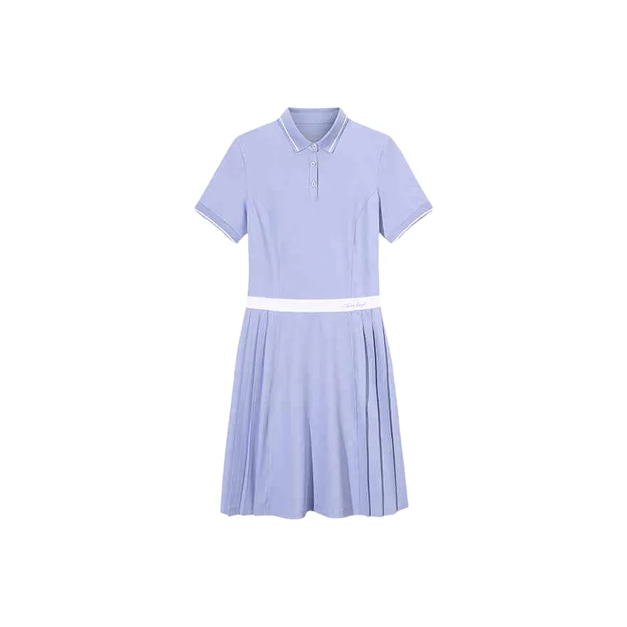 Anta Variety Training Collection Short Sleeved Dress Women's Twilight Ice Blue